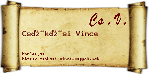 Csókási Vince névjegykártya
